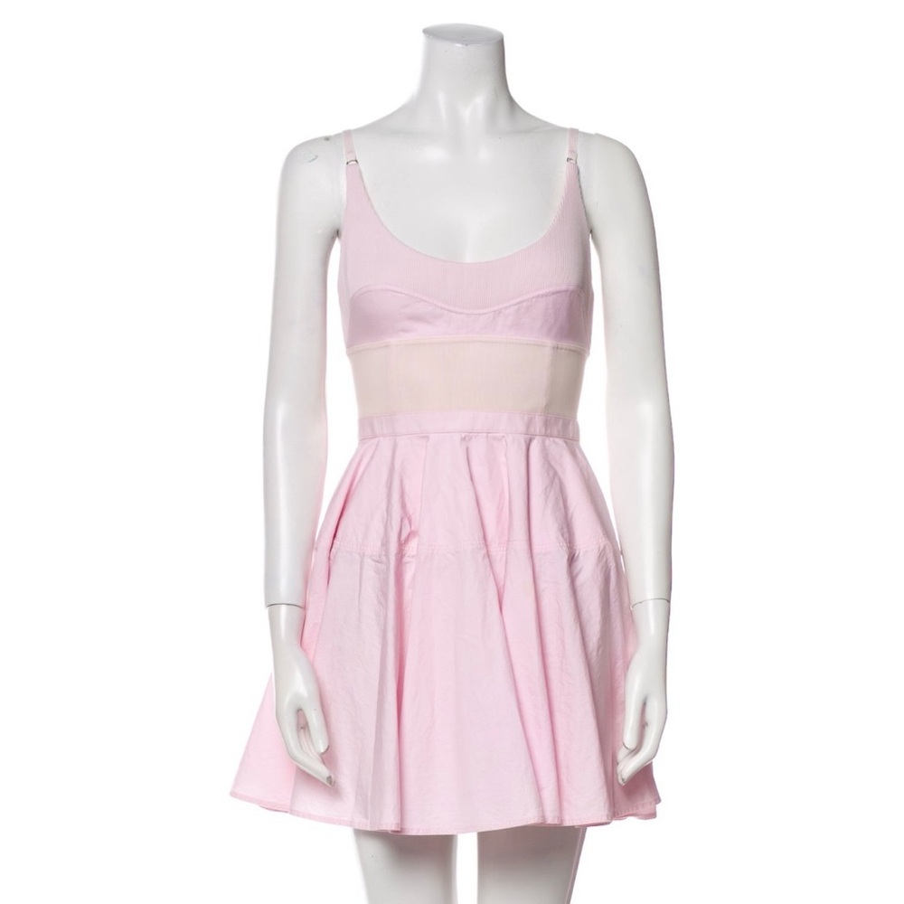 Alexander Wang Fit and Flare Poplin Dress, Pink